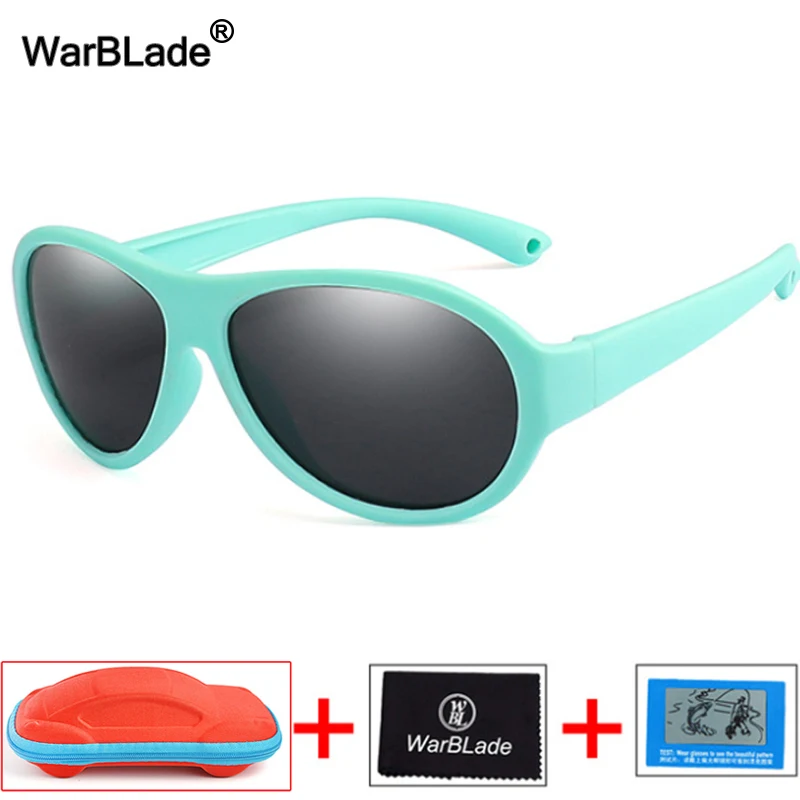 WarBlade New Polarized Kids Sunglasses Square Boys Girls Children Sun Glasses UV400 Eyewear Baby Safety Shades Oculos with box | Аксессуары