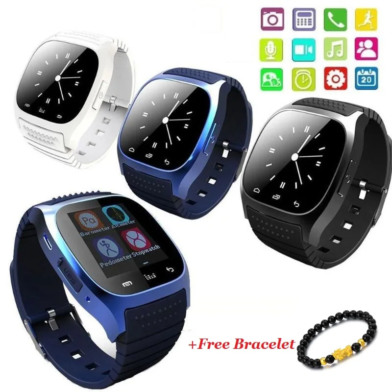 Оригинальные умные часы M26 Мужские Роскошные наручные Bluetooth Smartwatch с набор SMS