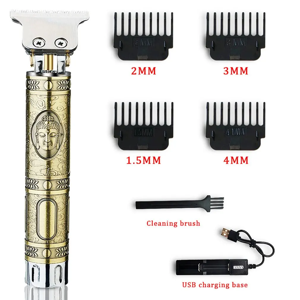 

USB Rechargeable Baldheaded Hair Clipper Electric hair trimmer Cordless Shaver Trimmer 0mm Men Barber Hair Cutting Machine