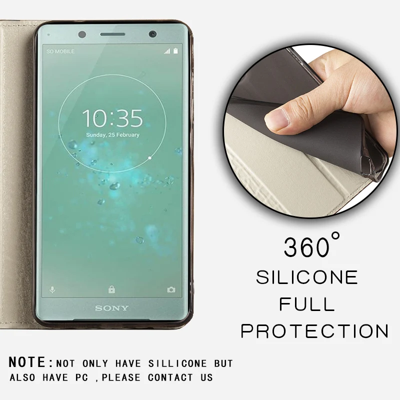 Кожаный чехол для телефона Sony Xperia Z2 Z3 Z4 Z5 X XZ1 XZ2 XZ3 XZ4 Compact XA XA1 XA2 ultra XZ Premium xperia 5 8 10 plus