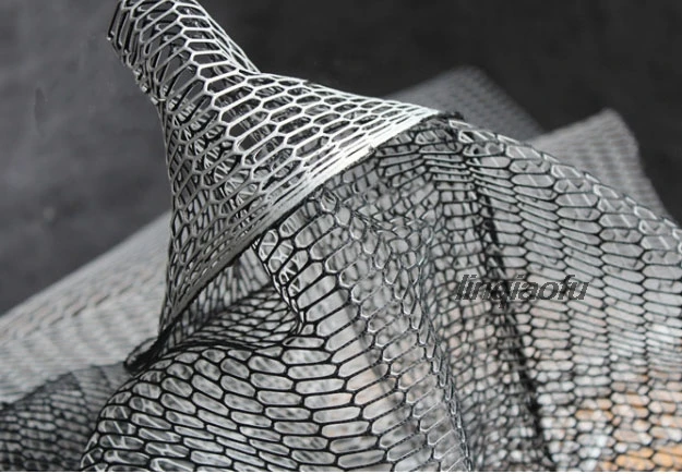 Черно белая двухцветная ажурная Бриллиантовая прочная крупная сетчатая