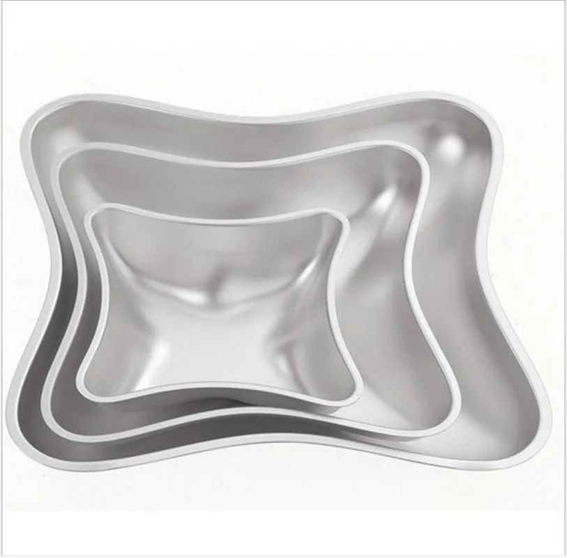 

DIY cake baking tools Cake anodized aluminum three-piece set Pillow mold aluminum cake mold Kitchen mould