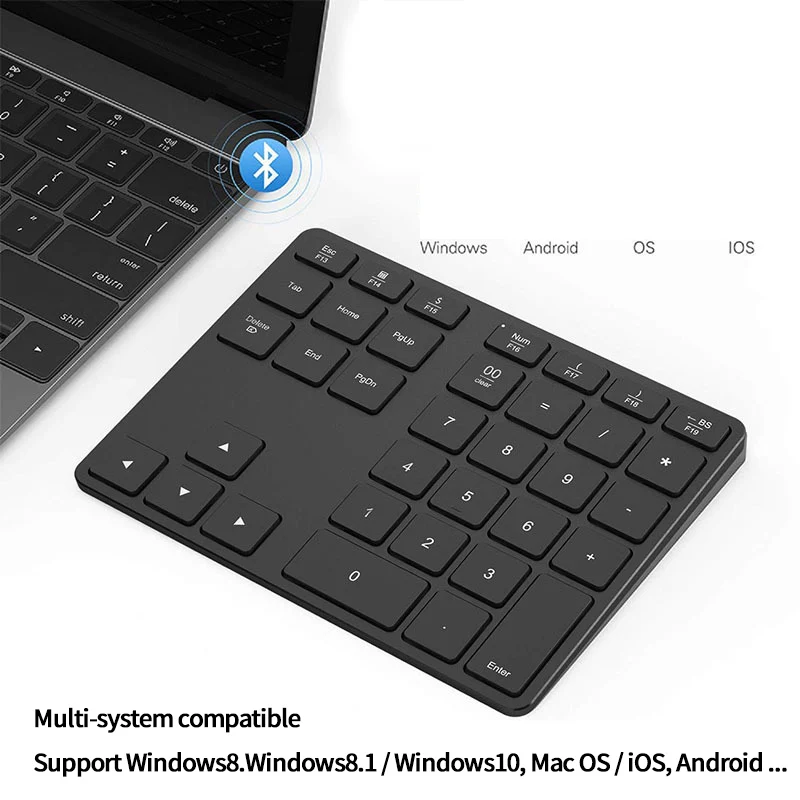 

1Pc Mini Numeric Keypad Durable Wireless Numpad Number Pad