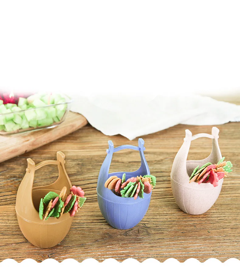 15 шт./компл. НОВЫЙ СТВОЛ листья фруктовые вилки фруктов зуб Палочки обеда и других