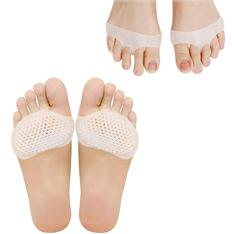 

1 Pair Silicone Forefoot Pad Calluses Corns Foot Pain Care Absorption Metatarsal Pads High Heels Insoles Gel Health Insoles