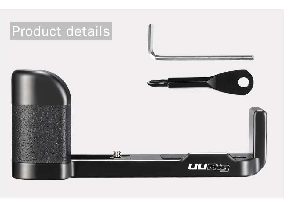 UURig R017 микрофон L Тип рукоятка для камеры sony RX100 VII/M1-M6 алюминиевый L Кронштейн пластина для микрофона светодиодный свет видео