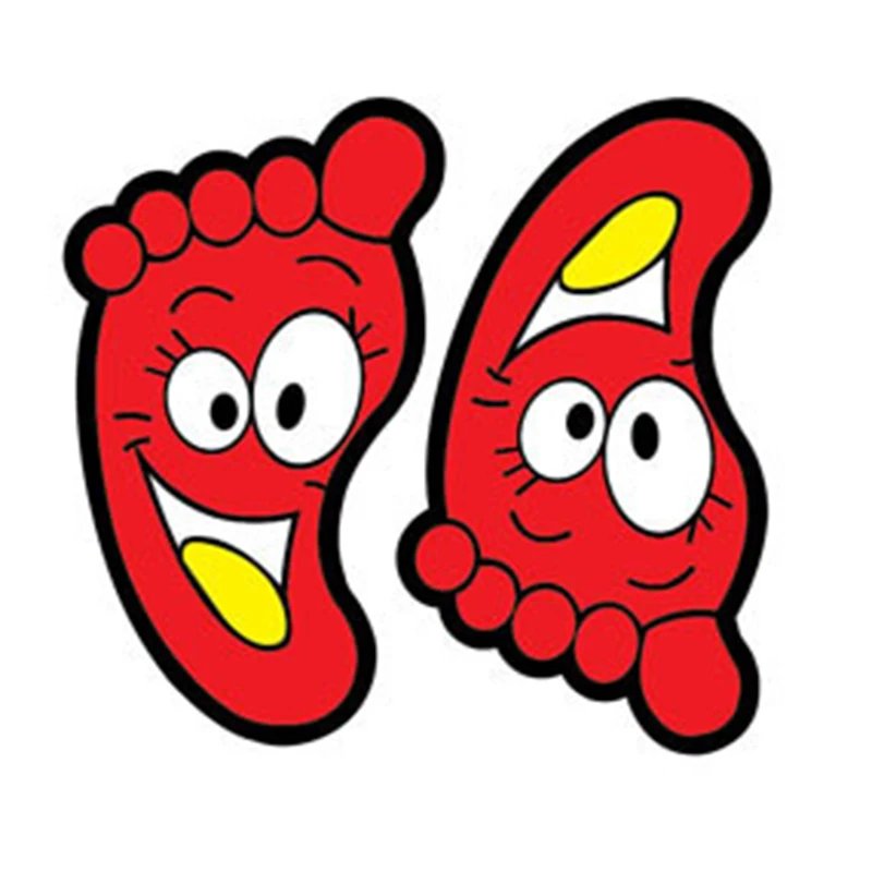 1 пара наклейки следов ног мультфильм милая форма Детская лестница детский сад