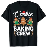 christmas cookie baking crew pajama gingerbread xmas t shirt graphic tee tops