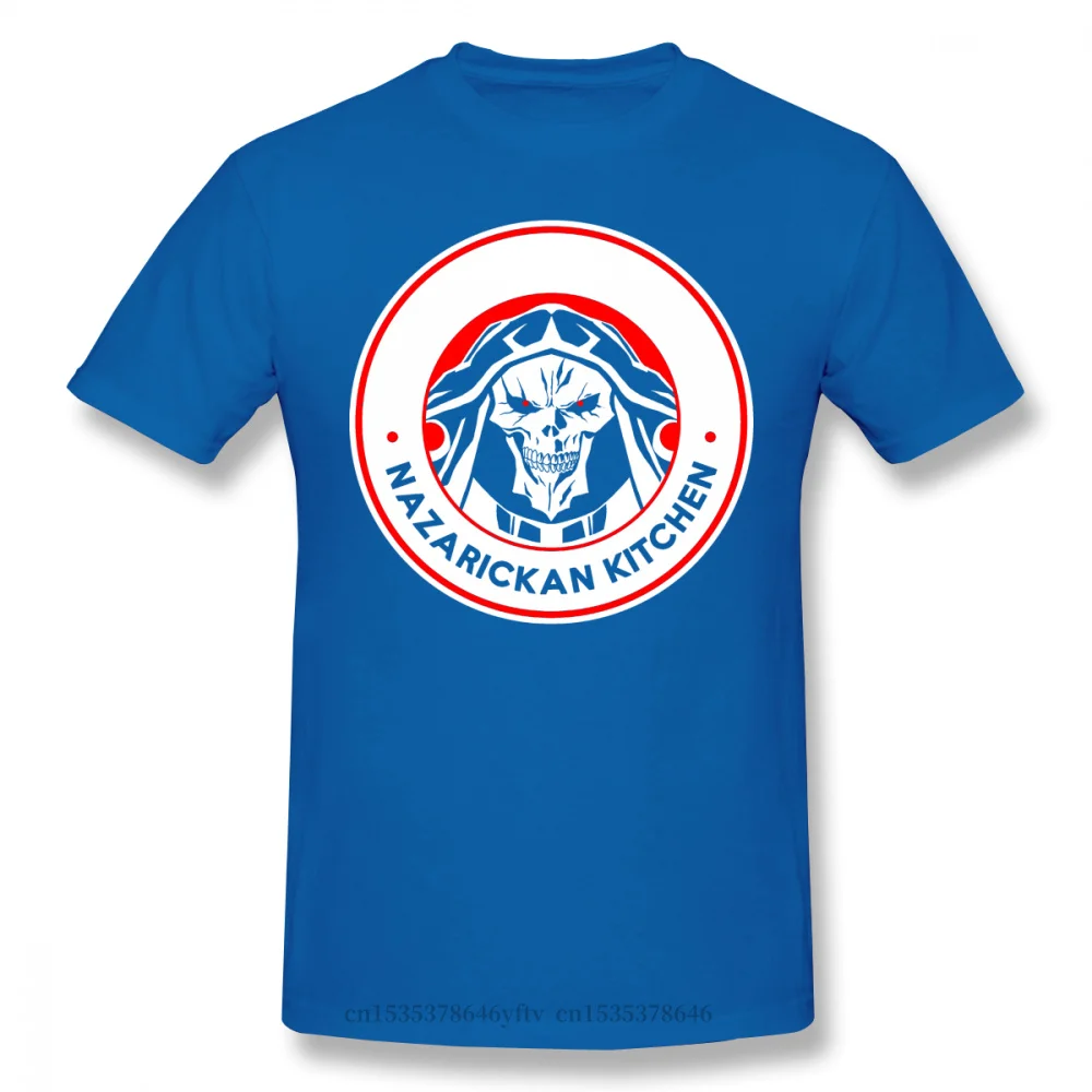 

2021 Leisure Fashion 100% cotton T-shirt New Summer Skull OVERLORD Nazarick Kaiso Gadian Momonga Anime Ofertas Men