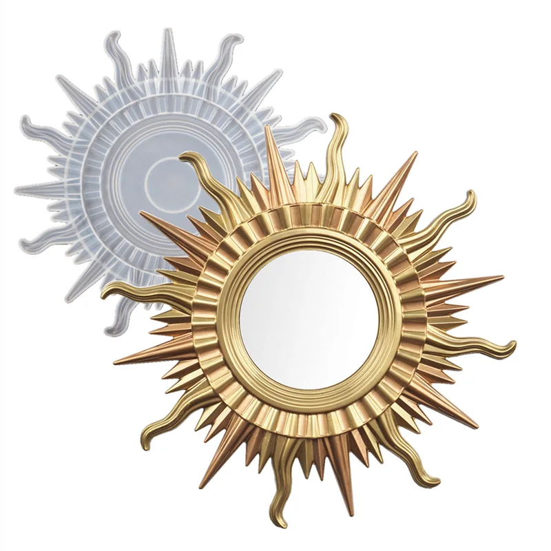 

Sun Mirror Silicone Mold Sun Moon Mirror Wall Decoration For DIY Resin UV Crystal Epoxy Crafts Crystal Home Decoration
