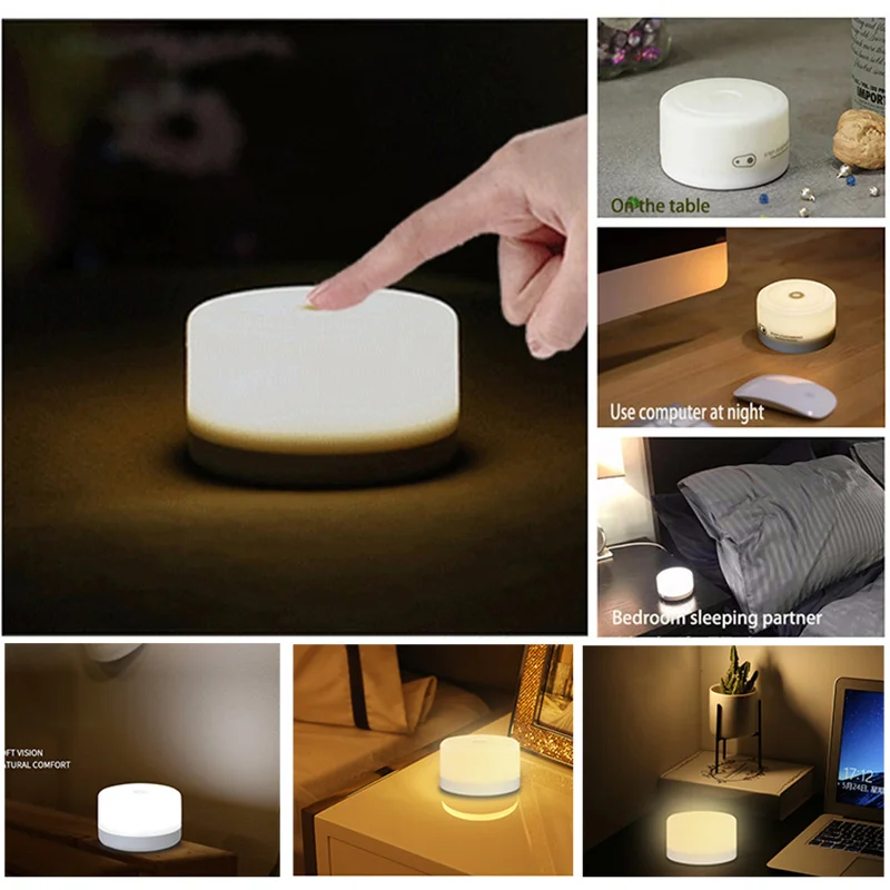 

Dimmable LED Night Light Children'S Touch Kids Lights Lamp for Baby Room Bedside Bedroom Nursery Lamp Battery Powered