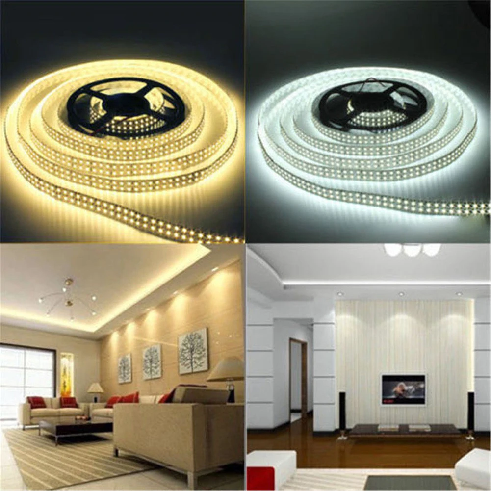 

12V 5M SMD 3528 300LED Durable Quality NO Health Hazard Non Flexible Warm Cool White Fairy Strip Light