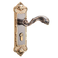 european style door lock aluminum alloy vintage bedroom door handle lock interior anti theft room safety door lock hardware