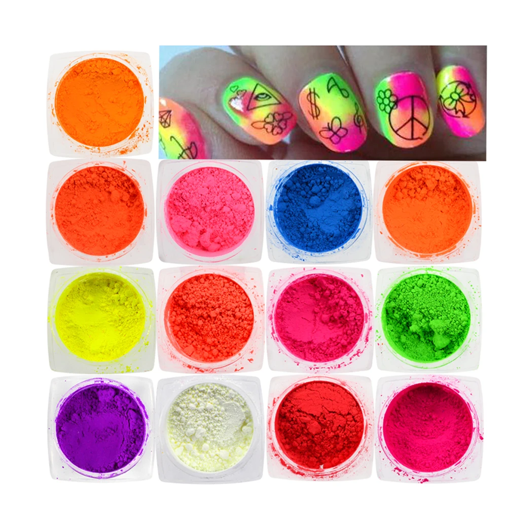 1 Бутылки 13 Цветов летние неоновый Световой эффект дизайн ногтей флуоресцентный
