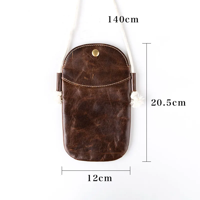 Сумка через плечо AETOO женская летняя из натуральной кожи в стиле ретро мобильный