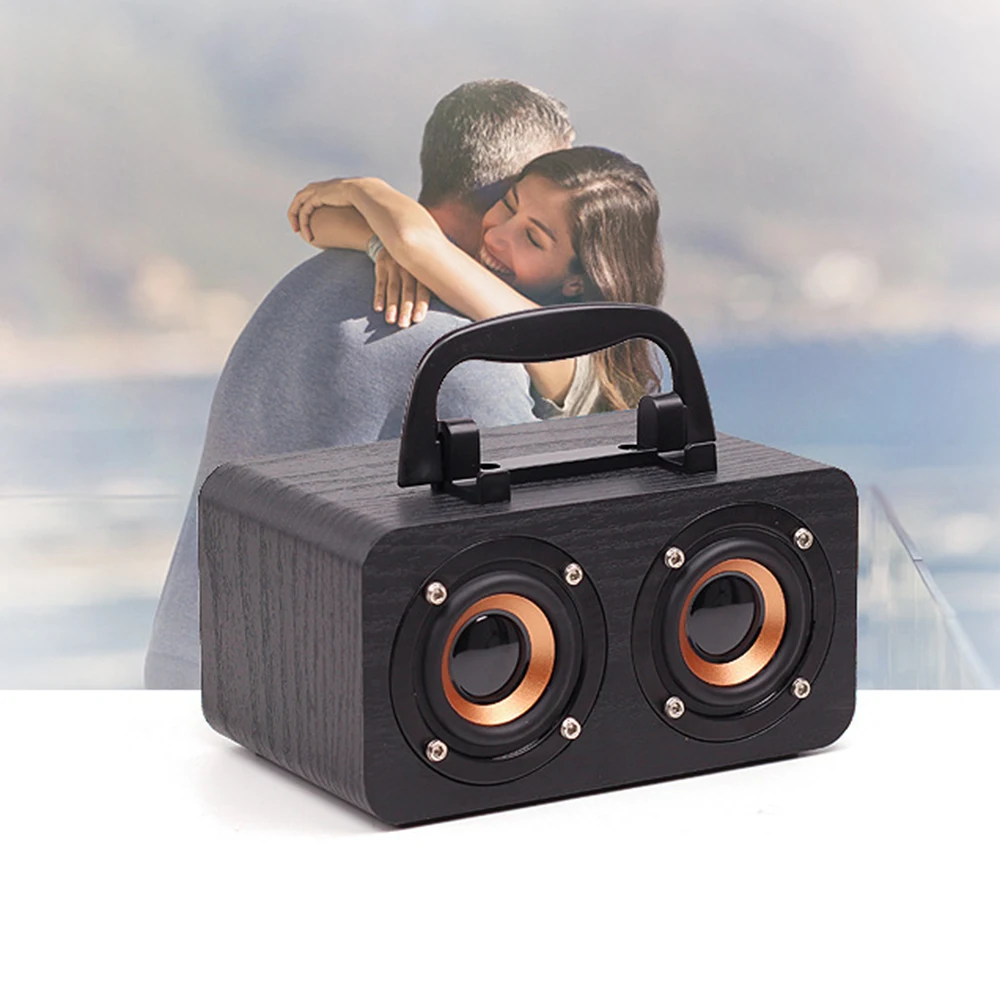 Muslady деревянная BT Громкая Колонка портативная беспроводная звуковая коробка