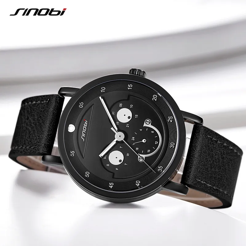 Часы наручные SINOBI Мужские кварцевые роскошные простые спортивные
