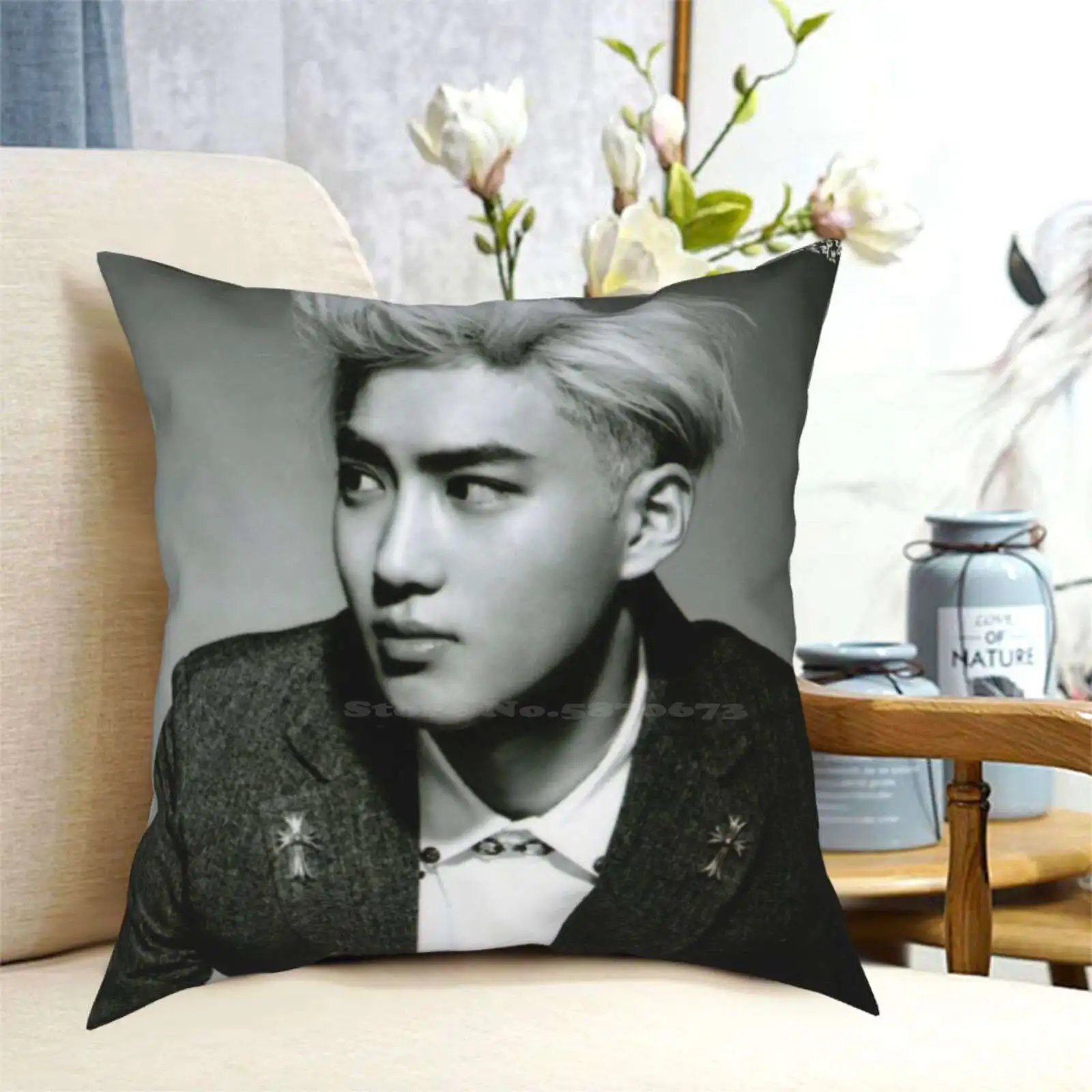 Exo Suho овердоз Полароид подушки Чехол для спальни украшение дома фотокарточный