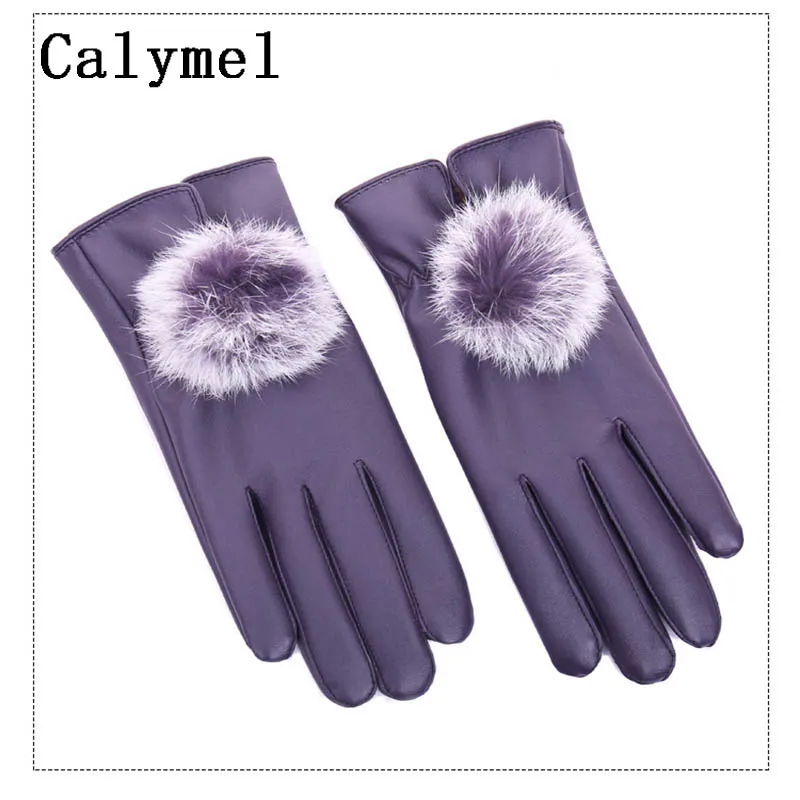 Calymel зима осень новые женские перчатки мягкие утолщенные дамские модные милые