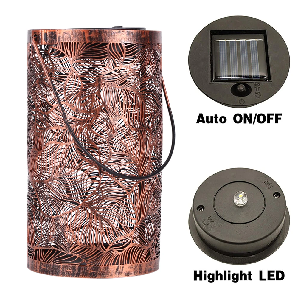 

IP65 2V 80MA Solar Hanging Lantern Garden Landscape Lawn Lights Waterproof Outdoor Terrace Decoration Retro Courtyard Lamp