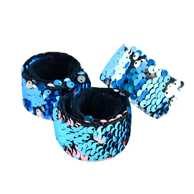 1pcs Girl Bracelet Diamond Film Sequin Material Girl Fashion Ring Bracelet Mermaid Design Cosplay Children Toy Holiday Gift Toy