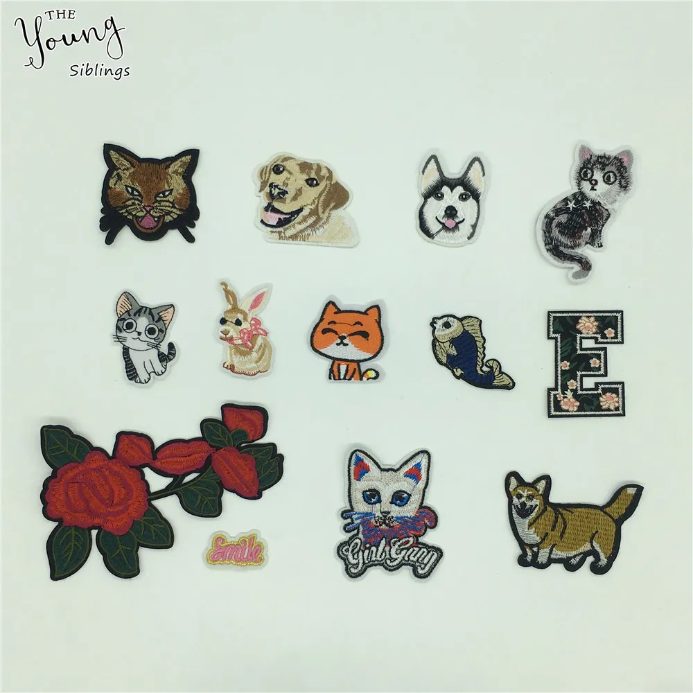 Комбинированные термоклеящиеся железные нашивки милые наклейки для аппликации
