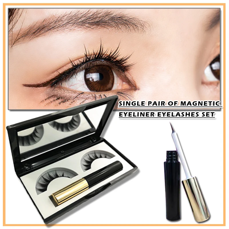 

Jovovicki Lash Store Fast Shipping Eyelash Set Waterproof Anti Halo Manual Simulation Magnetic Eyeliner, Eyelash And Mirror.