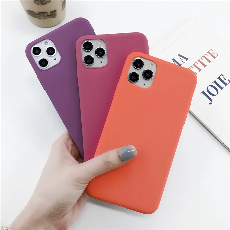 Moskado сплошной цвет мягкий TUP матовый чехол для телефона iPhone 7 8 6 6s Plus оболочка 11 Pro Max