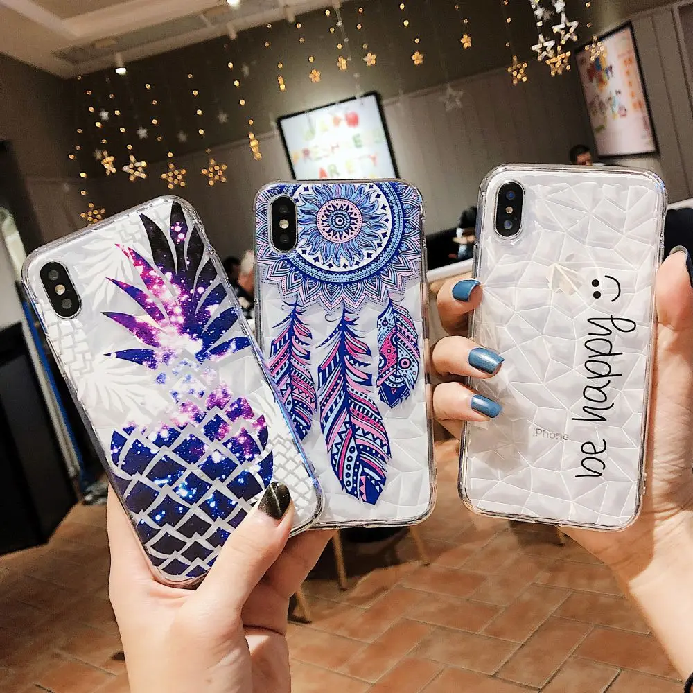 LCHULLE чехол для IPhone 11 Pro Max Se 2 Dreamcatcher ананас прозрачный мягкий Iphone XR X XS 7 8 Plus SE 2020 |