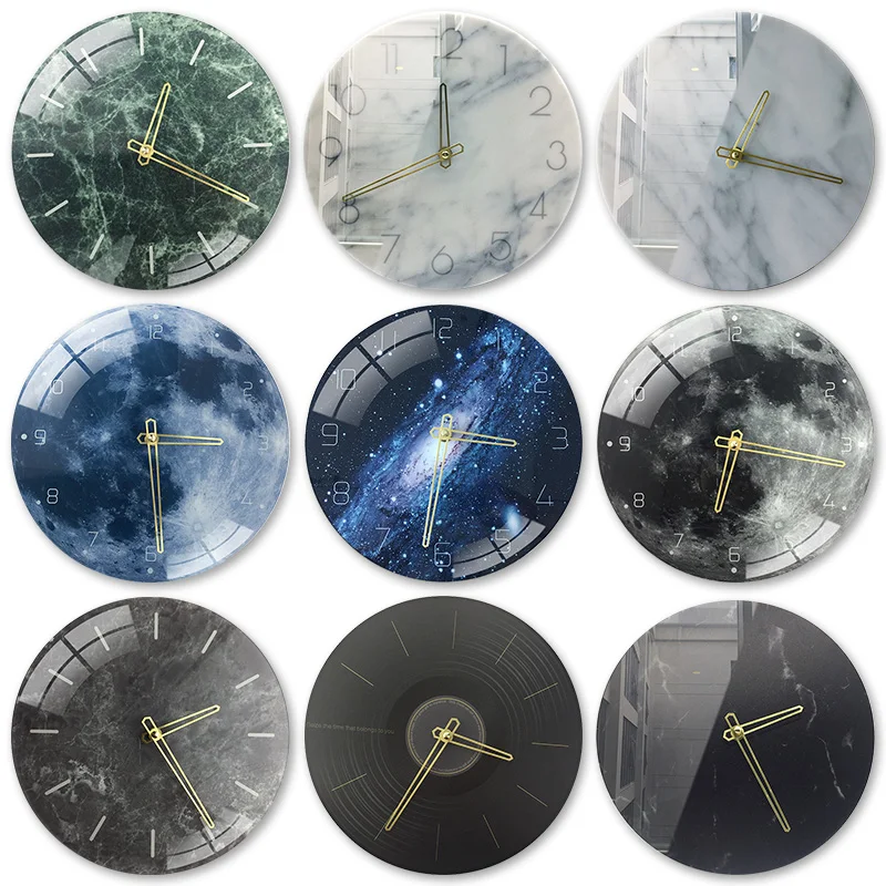 Креативные минималистичные мраморные настенные часы в скандинавском стиле