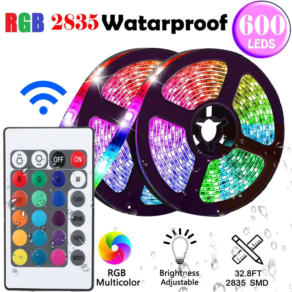 Bzoosio WI-FI RGB Светодиодные ленты светильник SMD 2835 DC12V светодиодные гибкие +