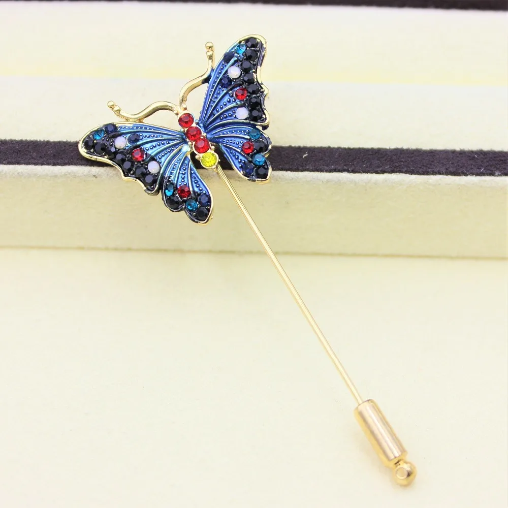 Брошь-бабочка с жемчугом для женщин аксессуары стразы милые подарки заколка на