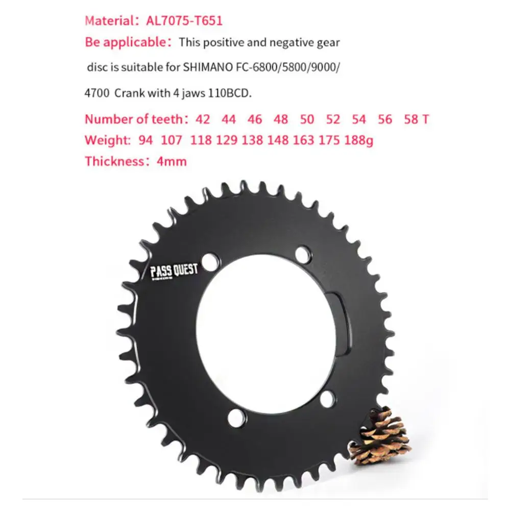 

Bike Bicycle Chain / Sprocket Crank 110mmBCD Road Bike Closed Disc 42/44/46/48/50/52/54/56/58t Red Apex 3550 Cycling Parts