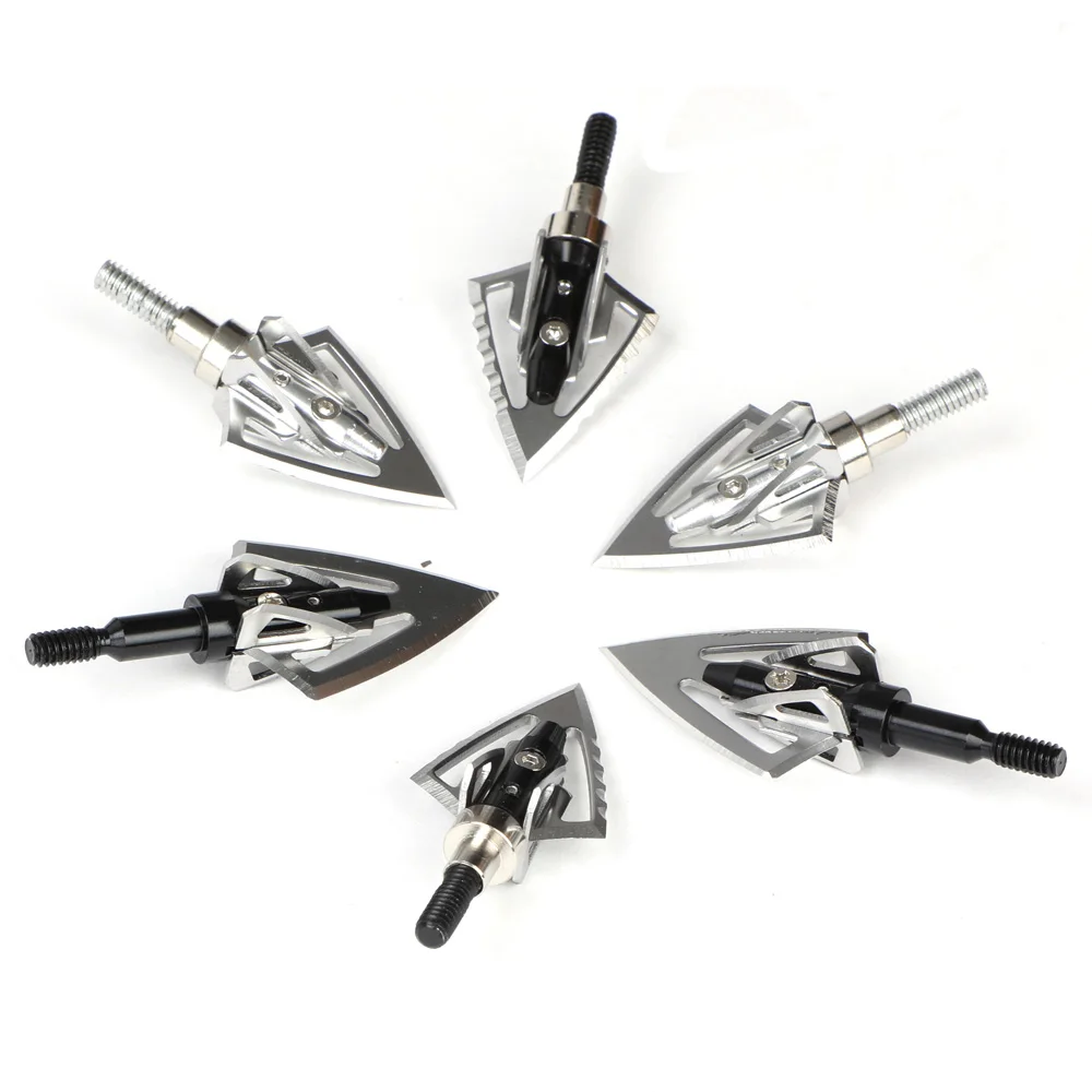 

4/6/12pcs Aluminum Alloy 100Grain Arrow Head Tips Arrow Points Archery Arrowheads For Fiberglass / Carbon Arrow Shooting Hunting