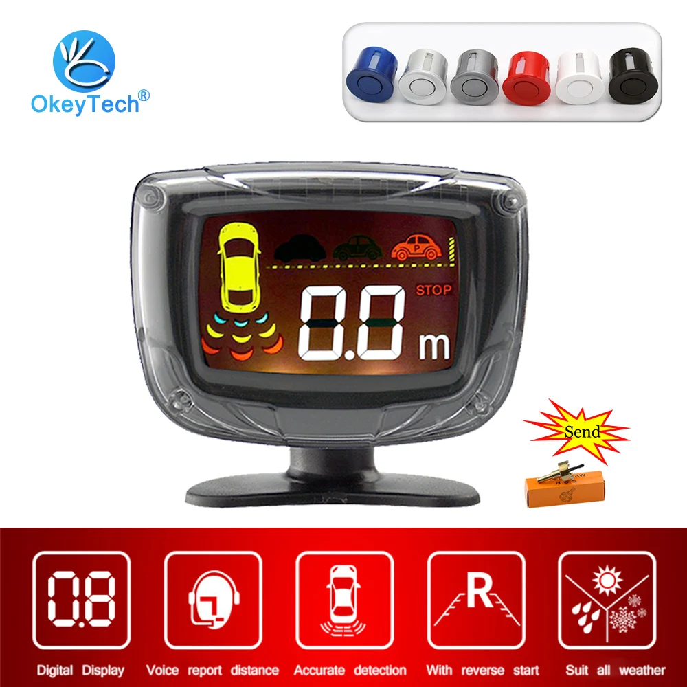 Автомобильный парктроник OkeyTech 4 датчика парковки для цифровой Парктроник радар