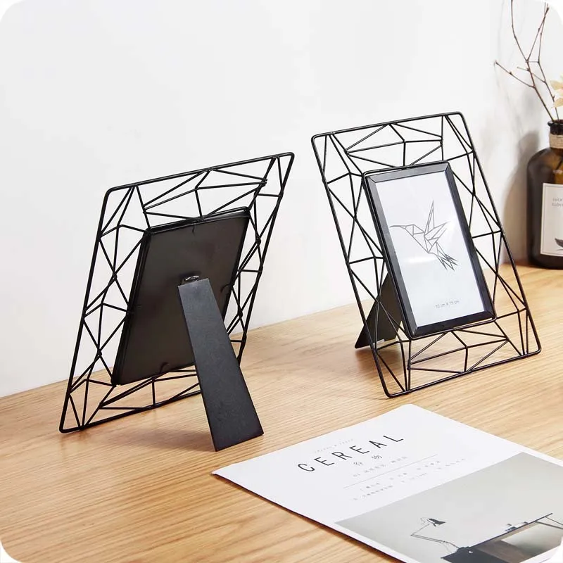 Маятниковая фоторамка креативная выдолбленная железная каркасная настольная