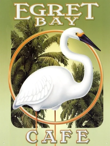 

new mike patrick egret bay cafe metal tin sign(Visit Our Store, More Products!!!)