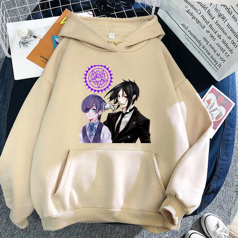 

Spring Summer Black Butler Anime Hoodie Sweatshirts Unisex 7Color Image Print Casual Basic oversized Streetwear Thick hoodies