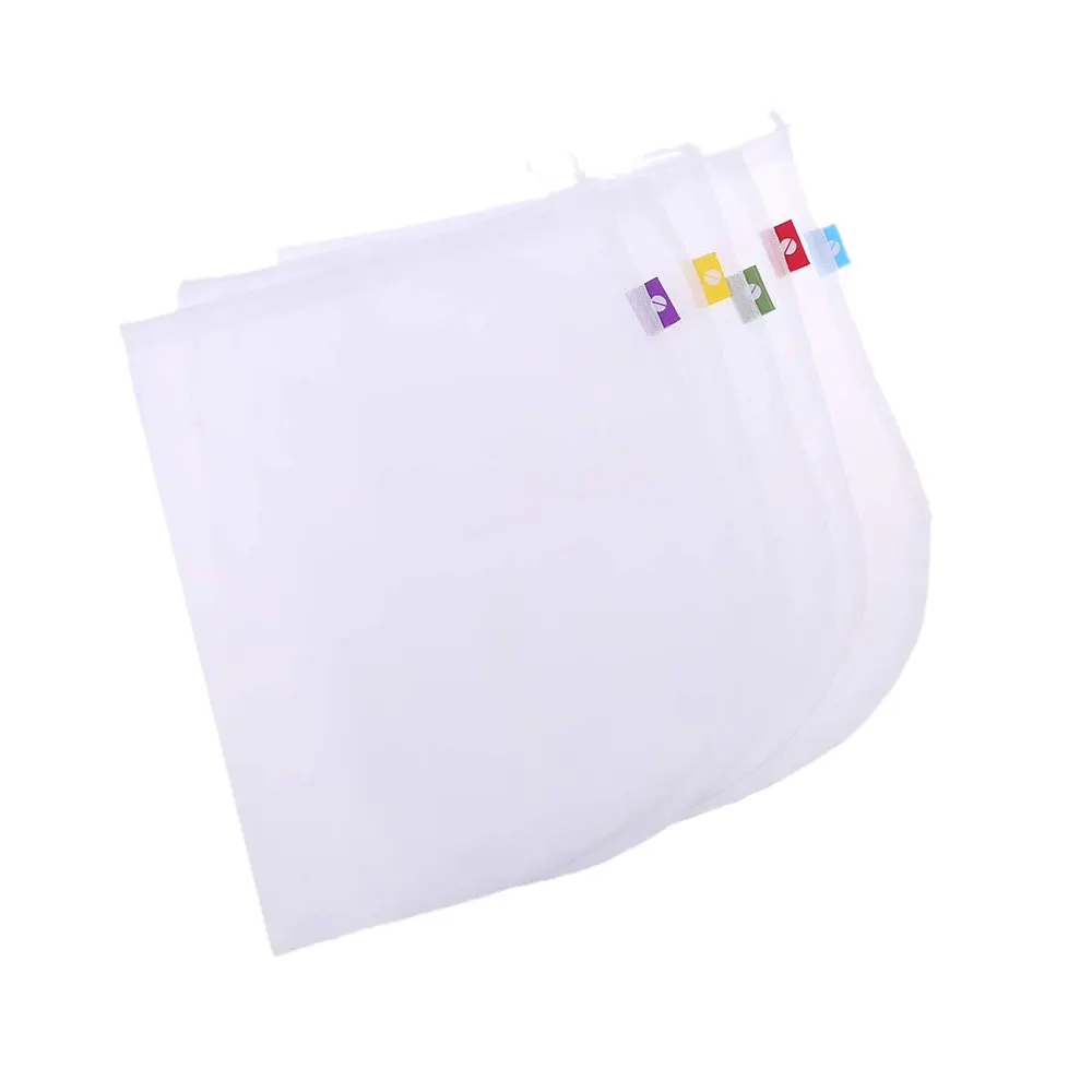 5 шт. Сетчатая Сумка овощная сетка для Фруктов Многоразовые производящие сумки