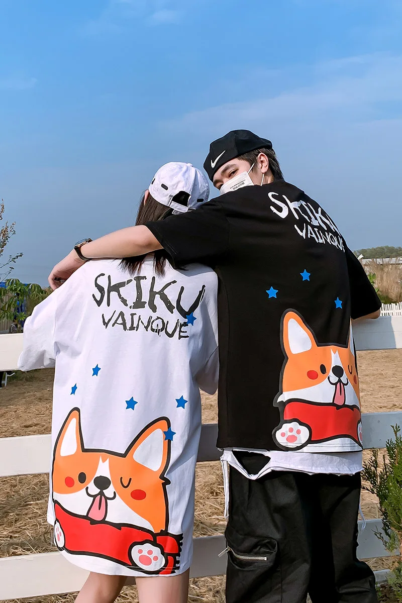 Прямая поставка 2020 футболка с мультяшным принтом собаки для мужчин и женщин