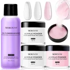 Набор для наращивания ногтей, акриловая пудра и жидкий мономер для гель-лака, набор для маникюра с кристаллами и блестками, 3 цвета