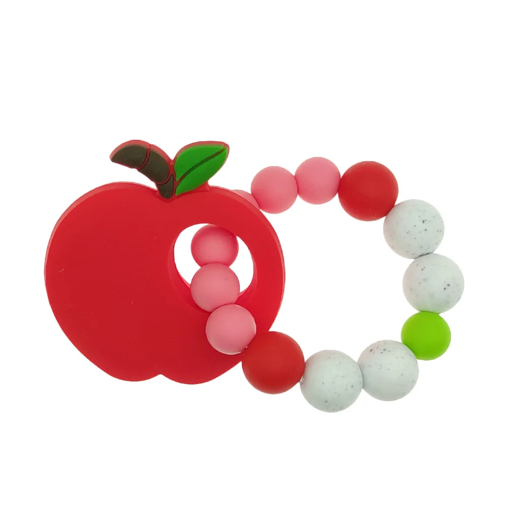 

Silicone Fruit Baby Teether Baby Molar Educational with Bracelet