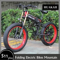 folding electric bike 26 inches 1000w 48v13ah urban mountain lithium battery cell e bike hydraulic disc brake women men bicycle