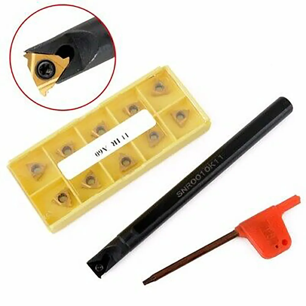 

W/ Wrench Bar 10Pcs 11IR A60 Boring Alloy Steel Finishing Inserts Lathe