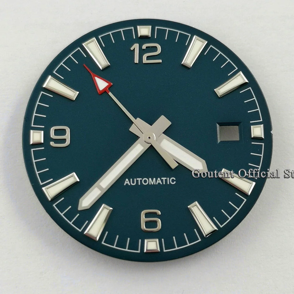 

Goutent 31mm Sterile Blue High Quality Watch Dial With Hands Fit ETA 2836/2824 DG2813/3804 Miyota 8215 821A 8205 Movement