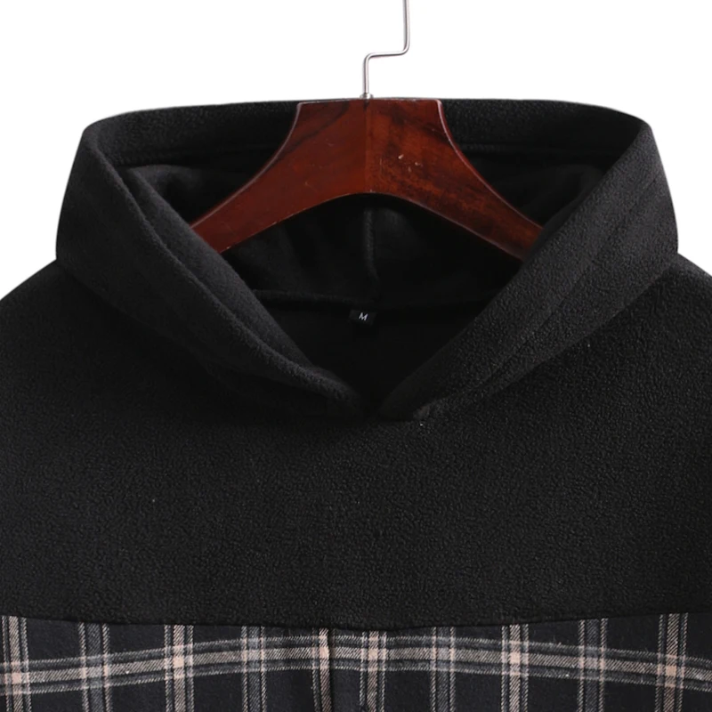 

New Autumn Casual Cap Spliced Plaid Shirt for Men