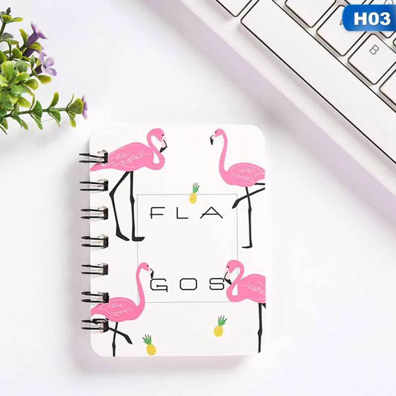 

Flamingo Kawaii Cartoon Cute Animals Coil Notebook Diary Agenda Pocket Book Office School Supplies
