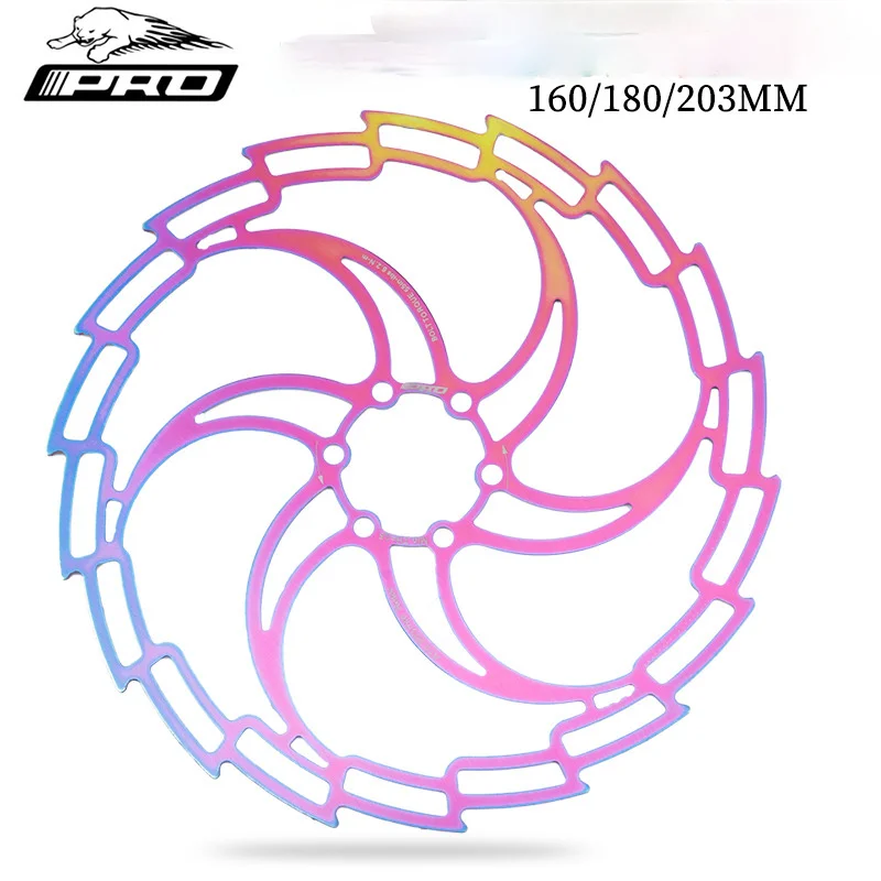 

Bike Disc 160/180/203 Colorful Mountain Bike Hollow Ultra-light Disc Six Nail Brake Pads 6 Bolt Slx Disc