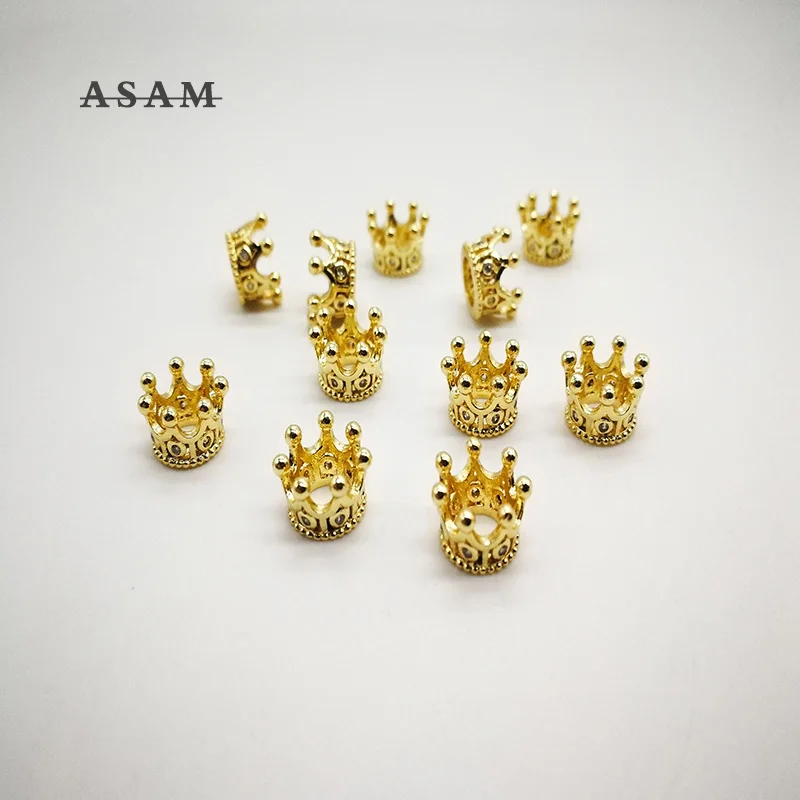 Металлические медные разделители для бусин король корона изготовления
