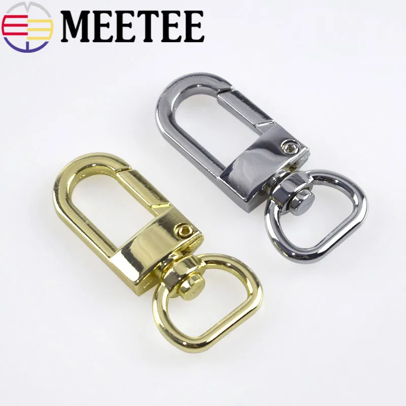 20 шт/50 шт Meetee 15 мм Металлические сумки пряжки для ремня вращающаяся вертлюжная